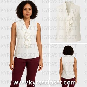 Ann Taylor Sleeveless Blouse – Size 16 white